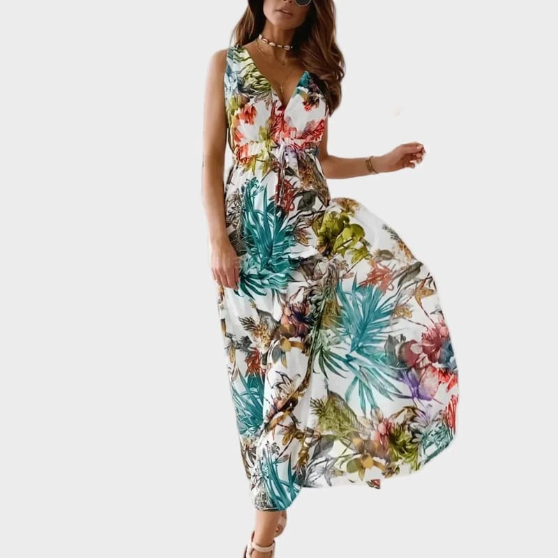 Women's Tropical Floral Maxi Dress | Brittany Douglas_1