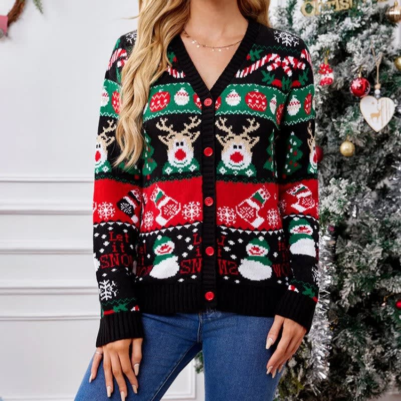 Women's Christmas Knit Cardigan | Oriel_1