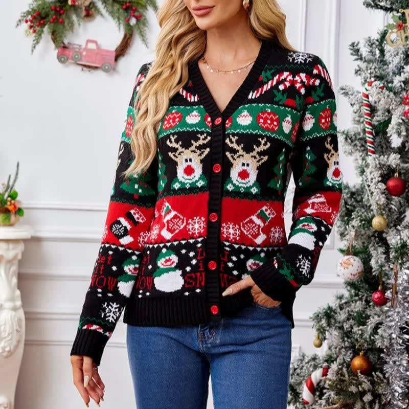 Women's Christmas Knit Cardigan | Oriel_2