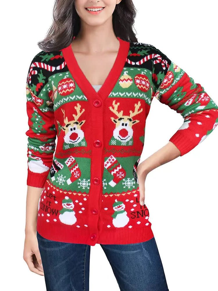 Women's Christmas Knit Cardigan | Oriel_7