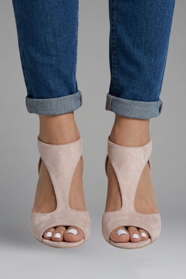 Women's Cut Out Peep Toe Heels | Rosina_3