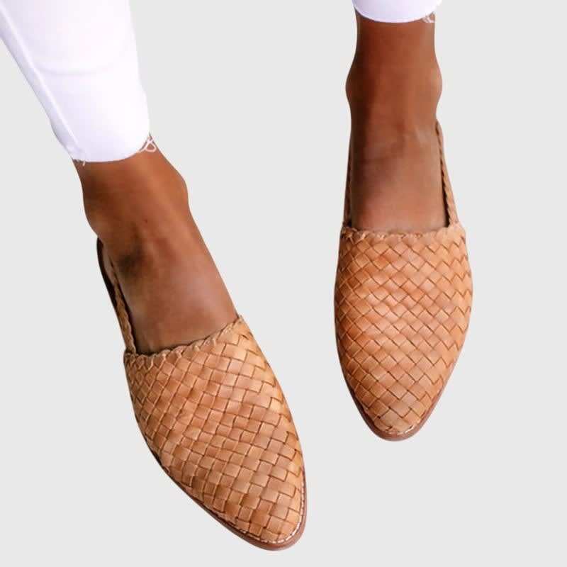 Women's Woven Slingback Flats | Peronel_1