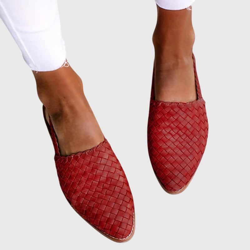 Women's Woven Slingback Flats | Peronel_2