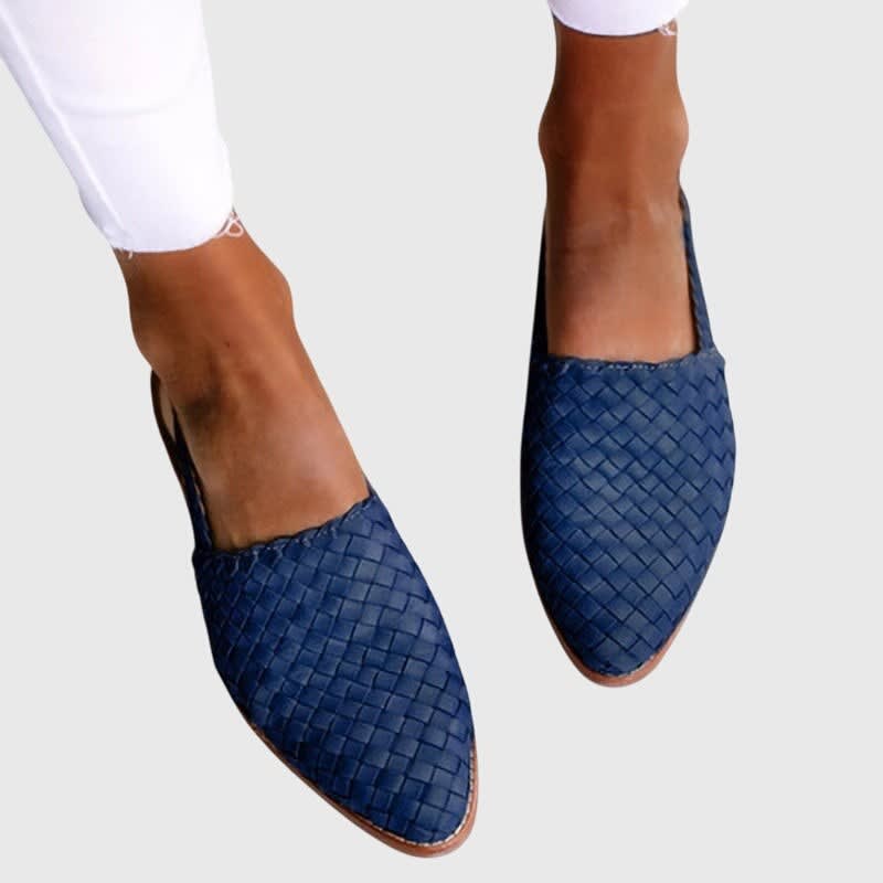 Women's Woven Slingback Flats | Peronel_3