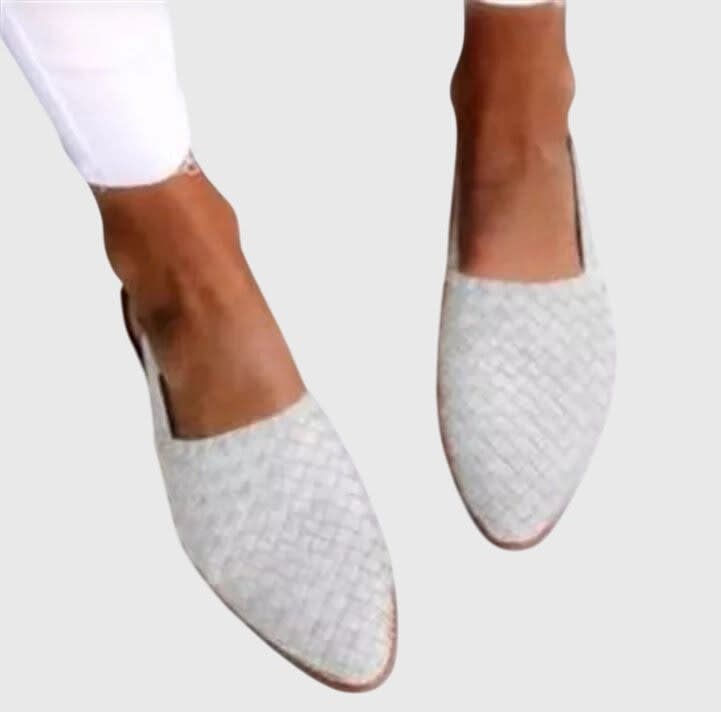 Women's Woven Slingback Flats | Peronel_6