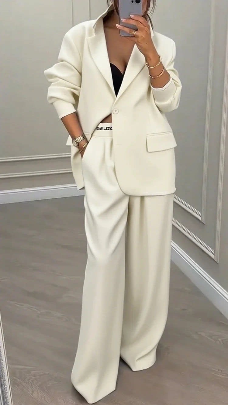 Women's Single Breasted Oversized Blazer Trouser Set | Juliette_2
