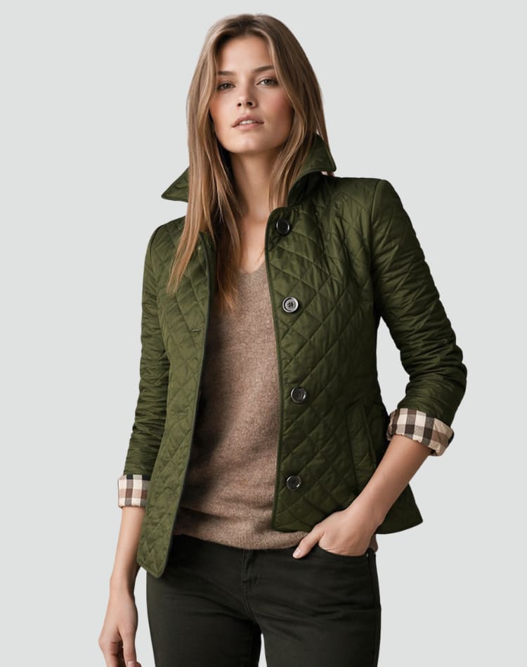 Women's Quilted Button Front Jacket | Edie_9
