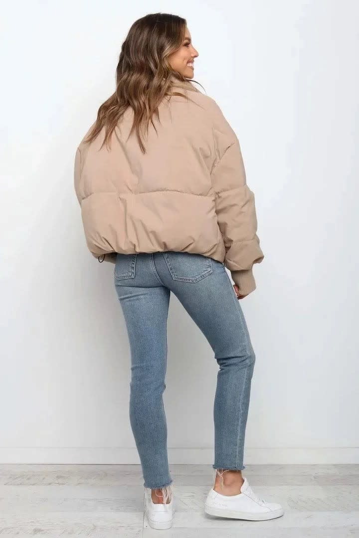 Women's Oversized Quilted Puffer Jacket | Tegan_3