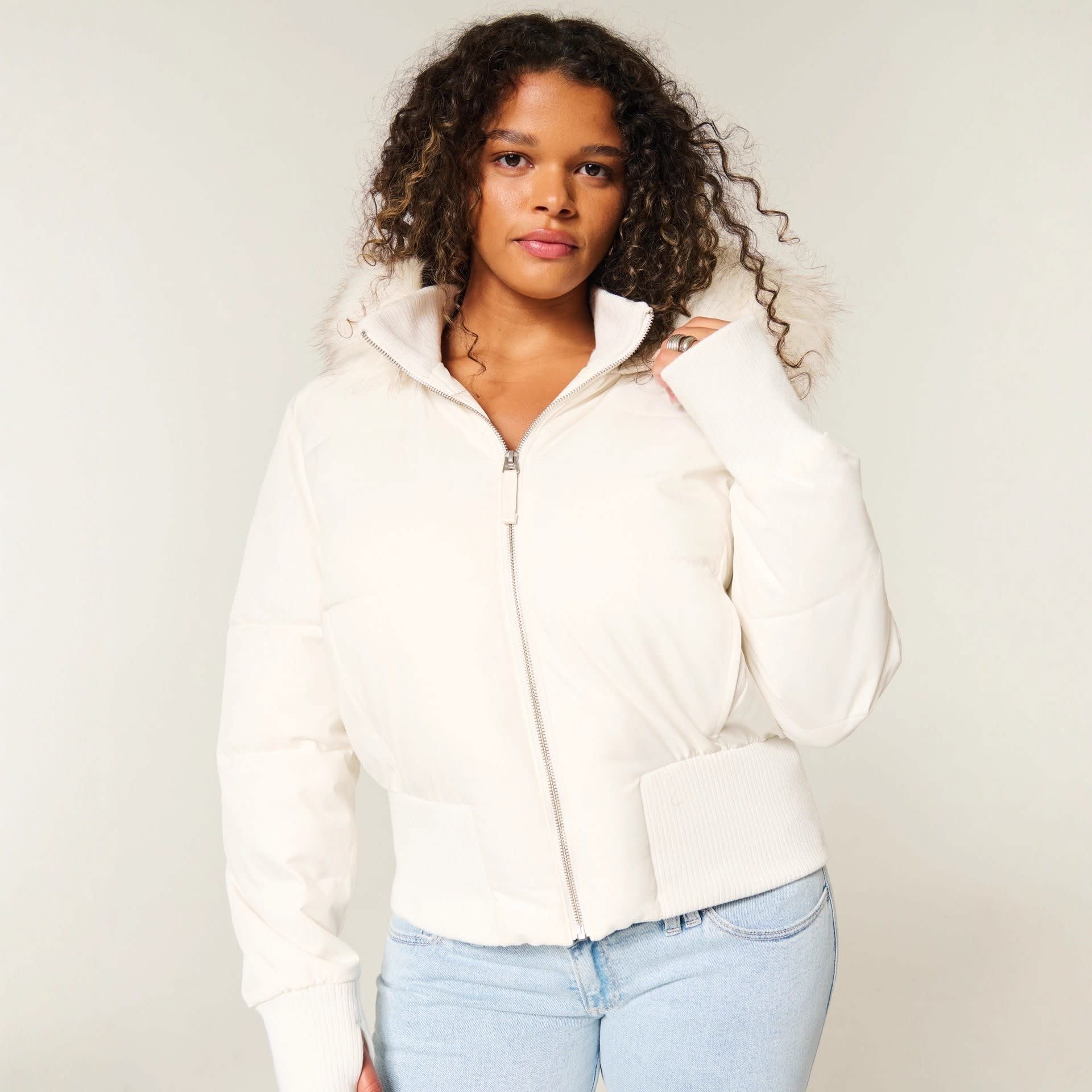 Women's Cropped Quilted Puffer Jacket | Ellie_2