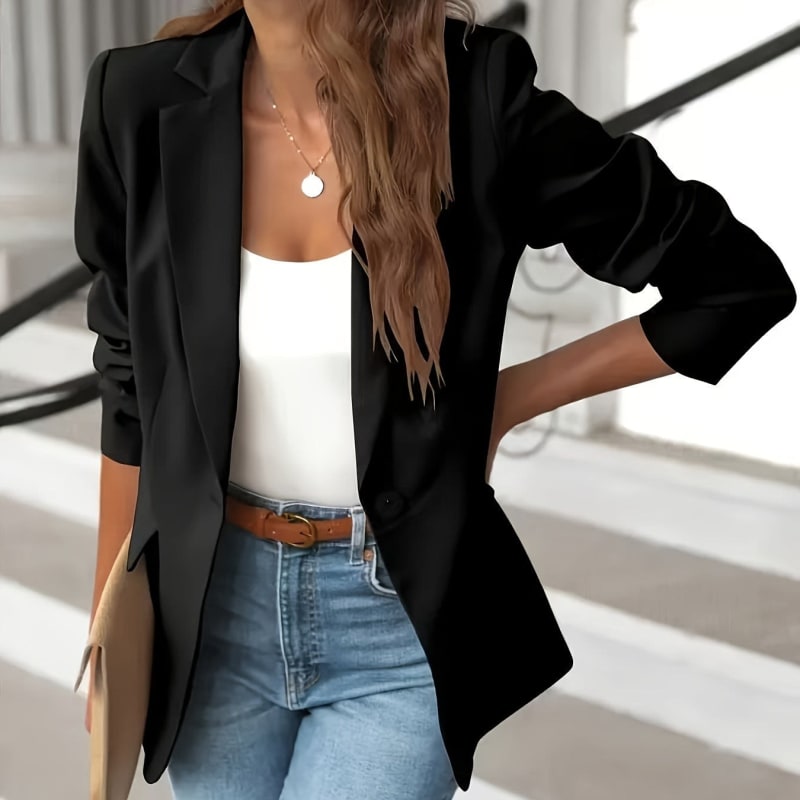 Women's Single Breasted Relaxed Fit Blazer | Elizabeth_1