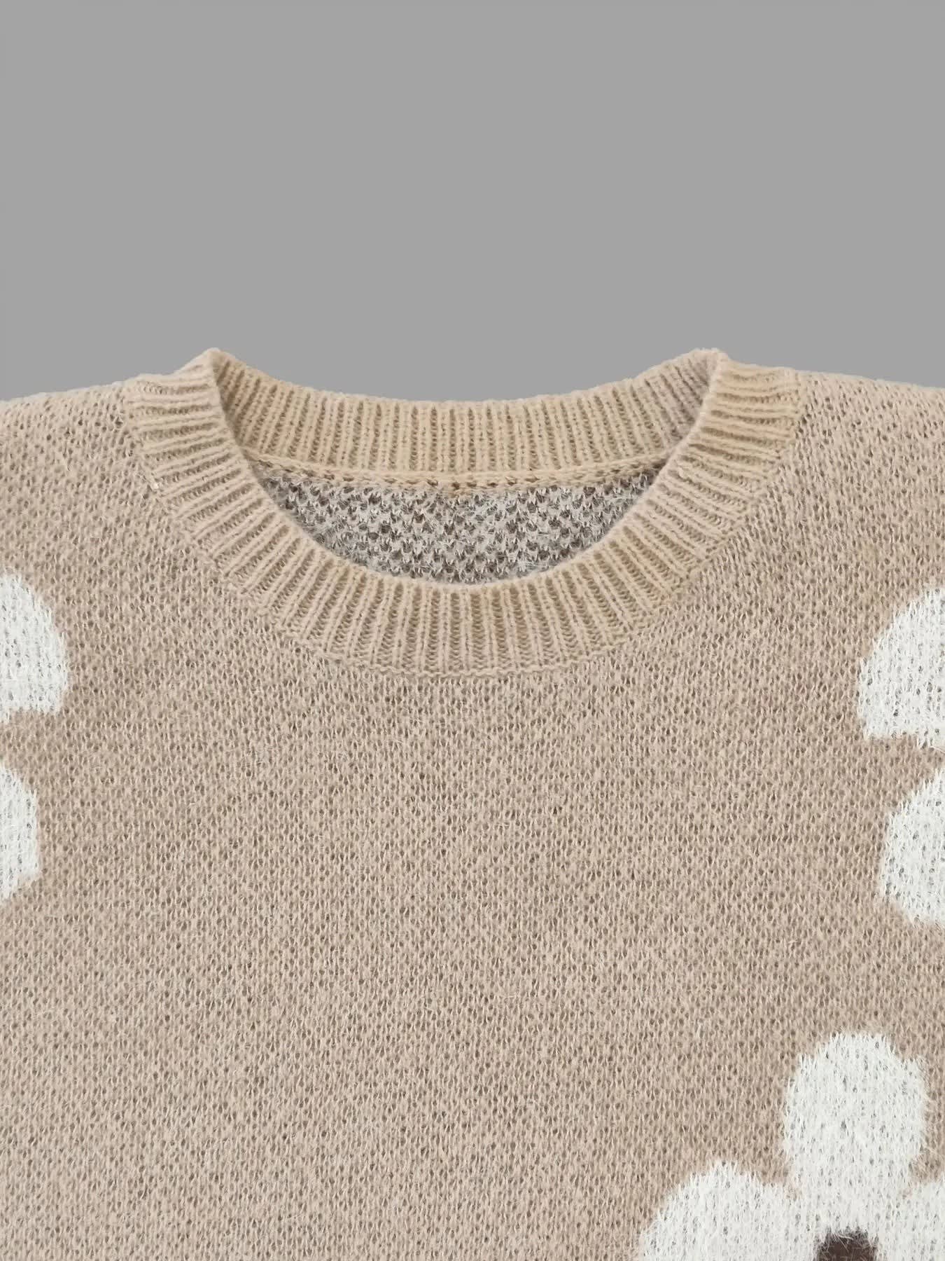 Women's Floral Round Neck Jumper | Rosenwyn_7