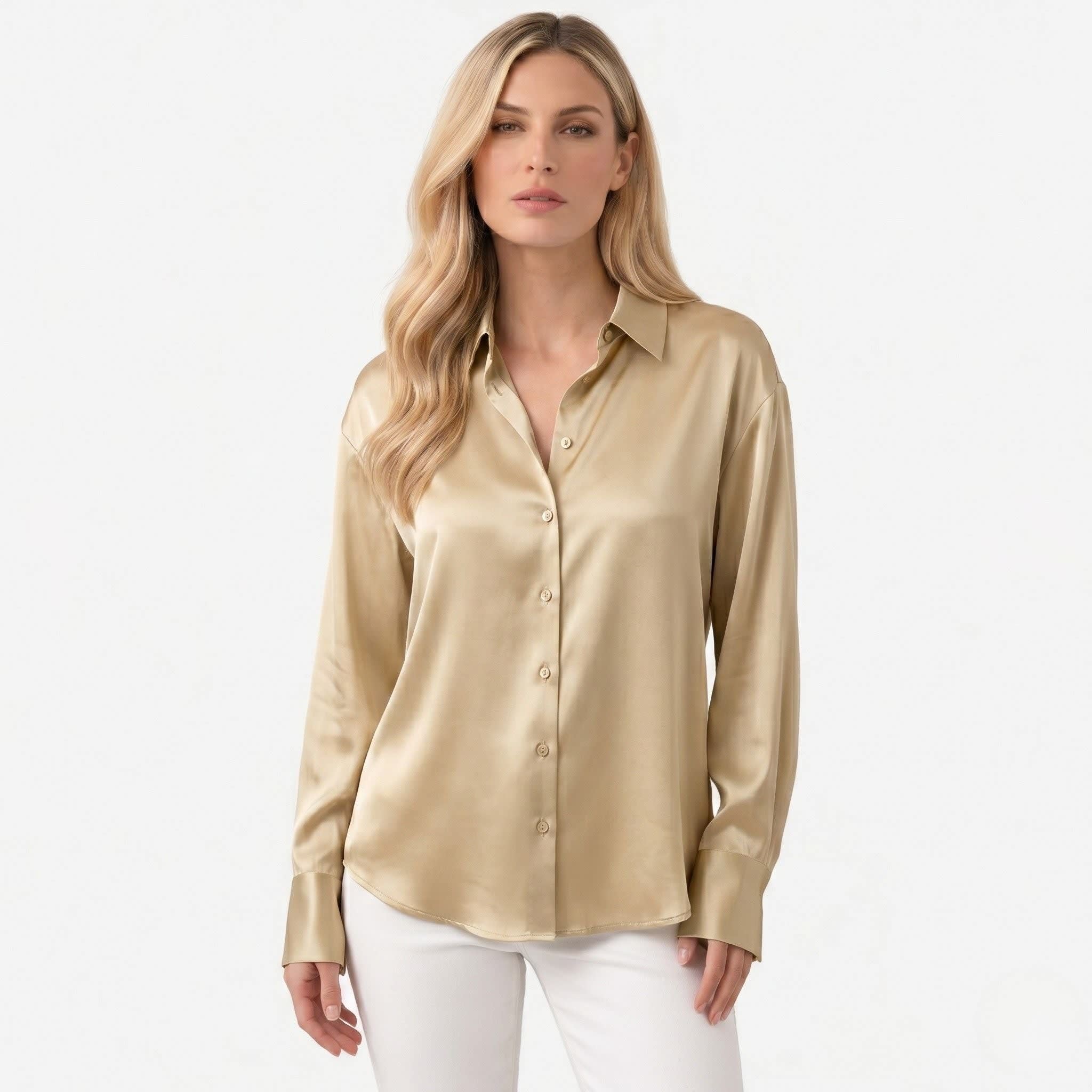 Women's Satin Relaxed Fit Blouse | Yolande_7