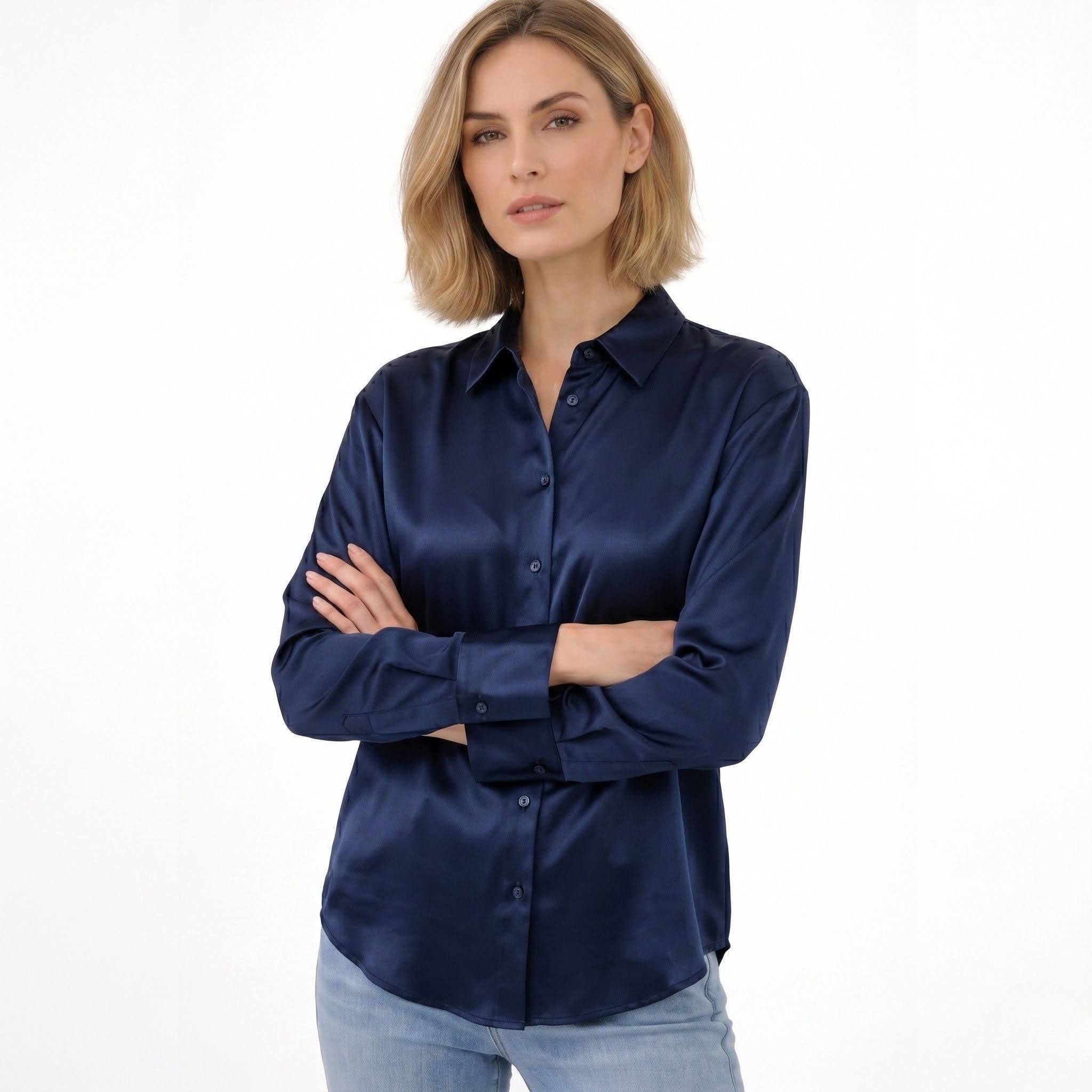 Women's Satin Relaxed Fit Blouse | Yolande_9