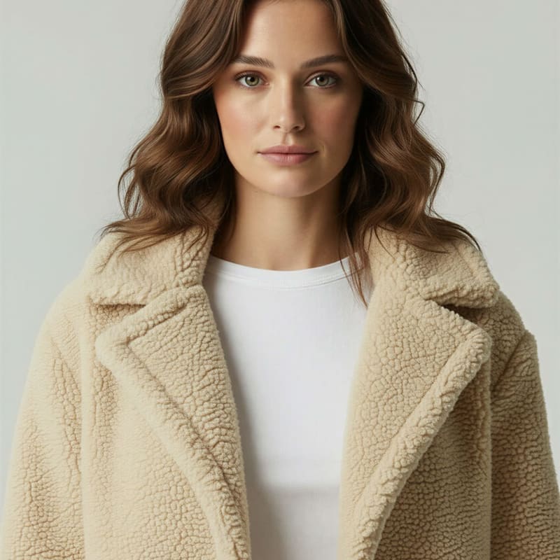 Women's Oversized Sherpa Teddy Coat | Holly_1