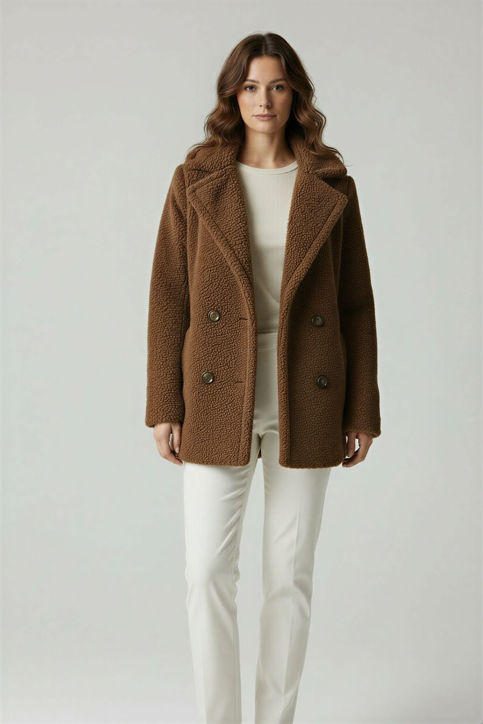 Women's Oversized Sherpa Teddy Coat | Holly_4