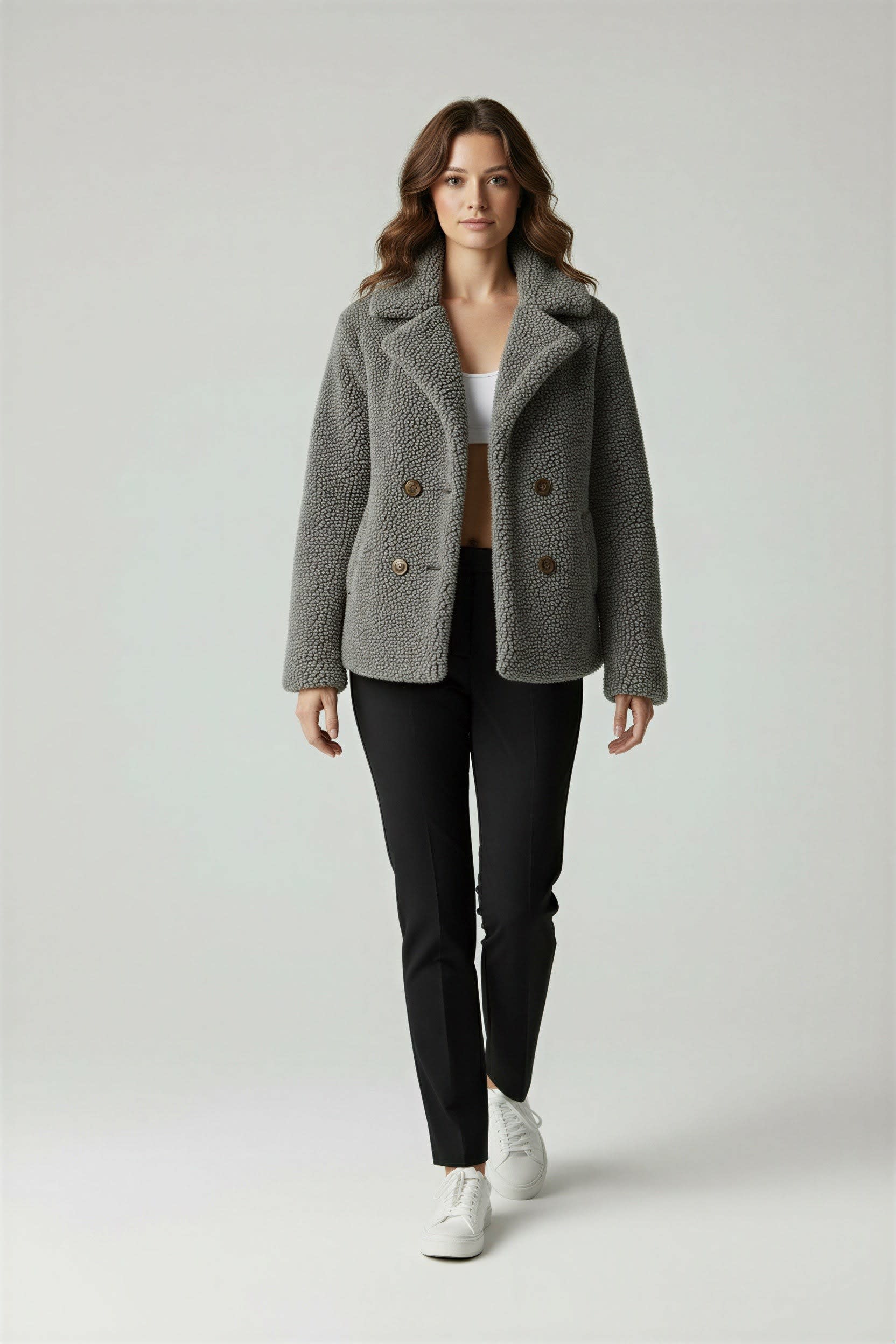 Women's Oversized Sherpa Teddy Coat | Holly_8