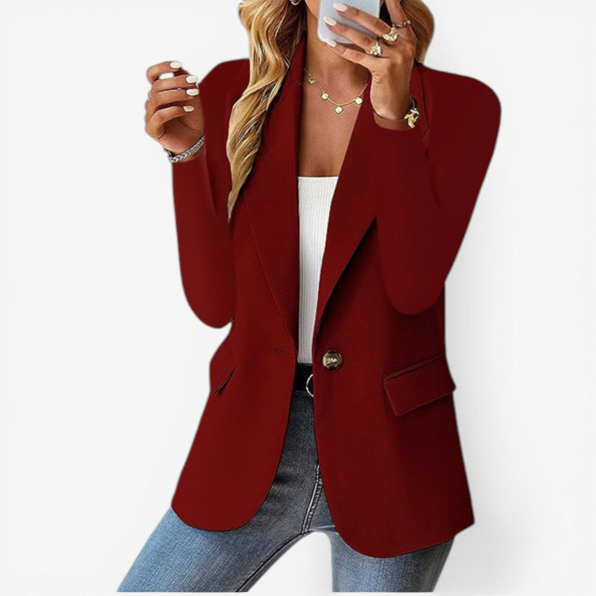 Women's Single Breasted Tailored Blazer | Monica_3