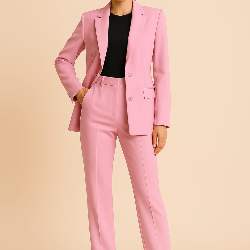 Women's Single Breasted Two Piece Trouser Suit | Rebecca_1