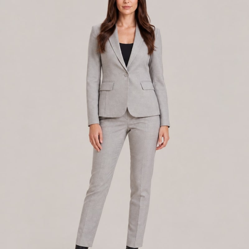 Women's Single Breasted Fitted Blazer Trouser Suit | Esme_1