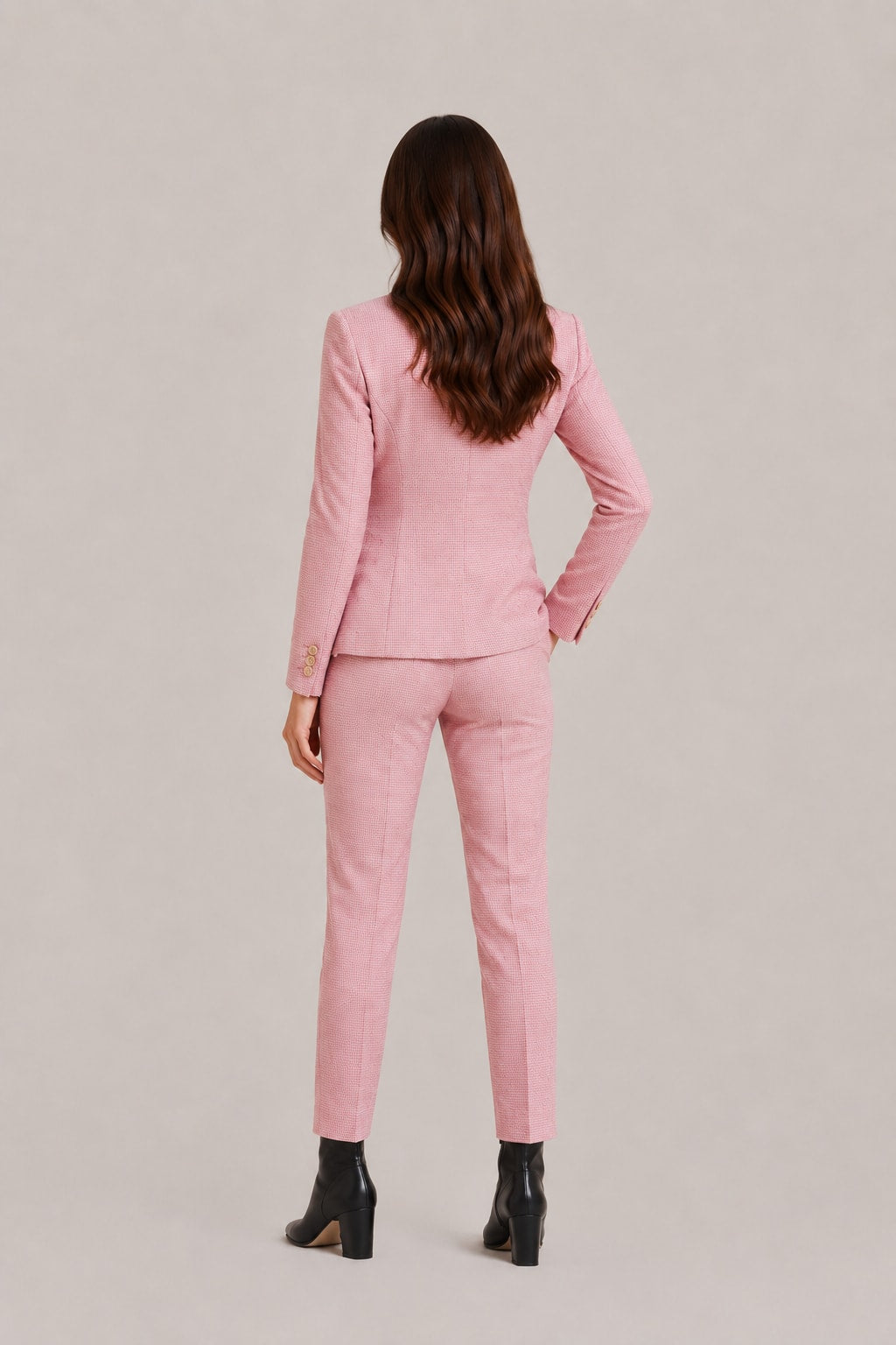 Women's Single Breasted Fitted Blazer Trouser Suit | Esme_10