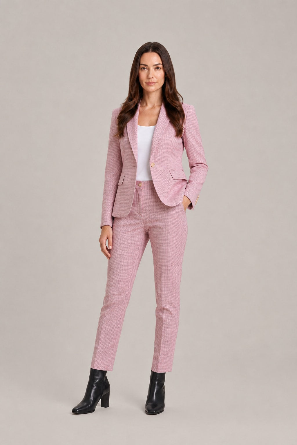 Women's Single Breasted Fitted Blazer Trouser Suit | Esme_4