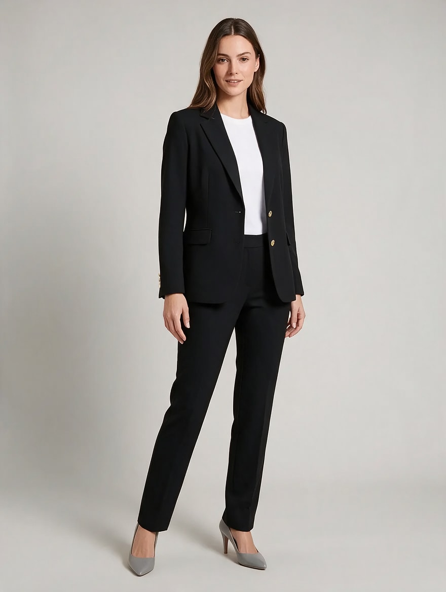 Women's Single Breasted Classic Blazer Trouser Suit | Anya_2