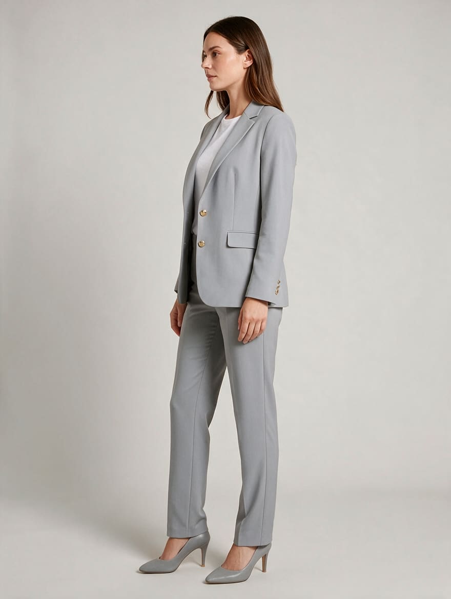 Women's Single Breasted Classic Blazer Trouser Suit | Anya_5