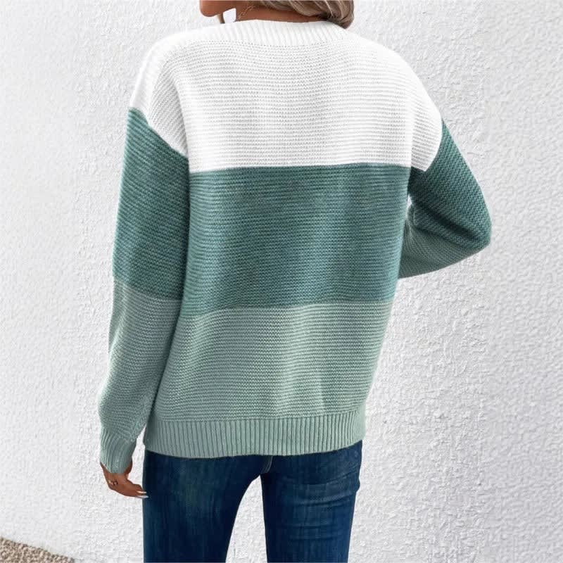 Women's Oversized Color Block Jumper | Sowena_3