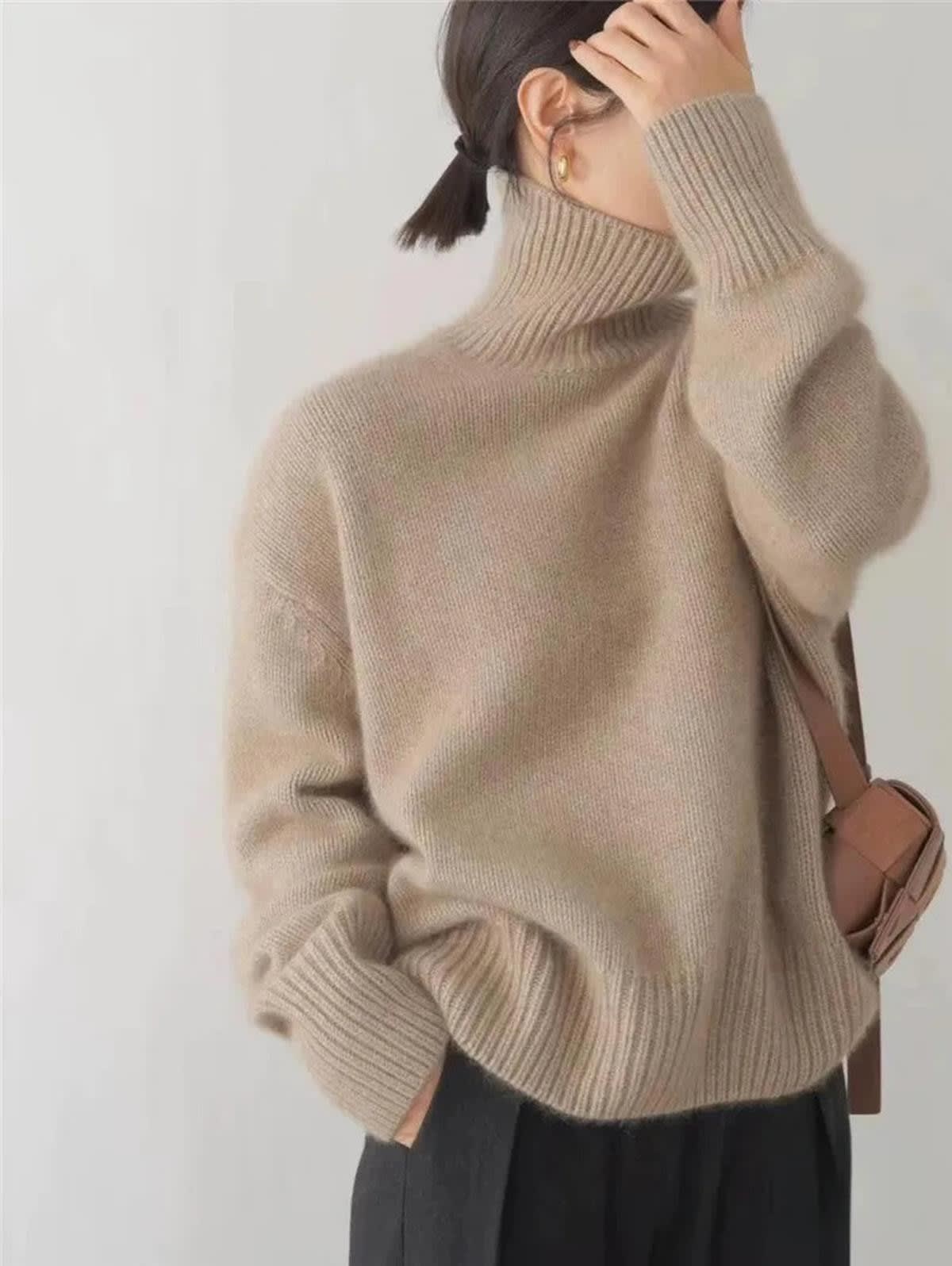 Women's Knit Roll Neck Jumper | Una_7