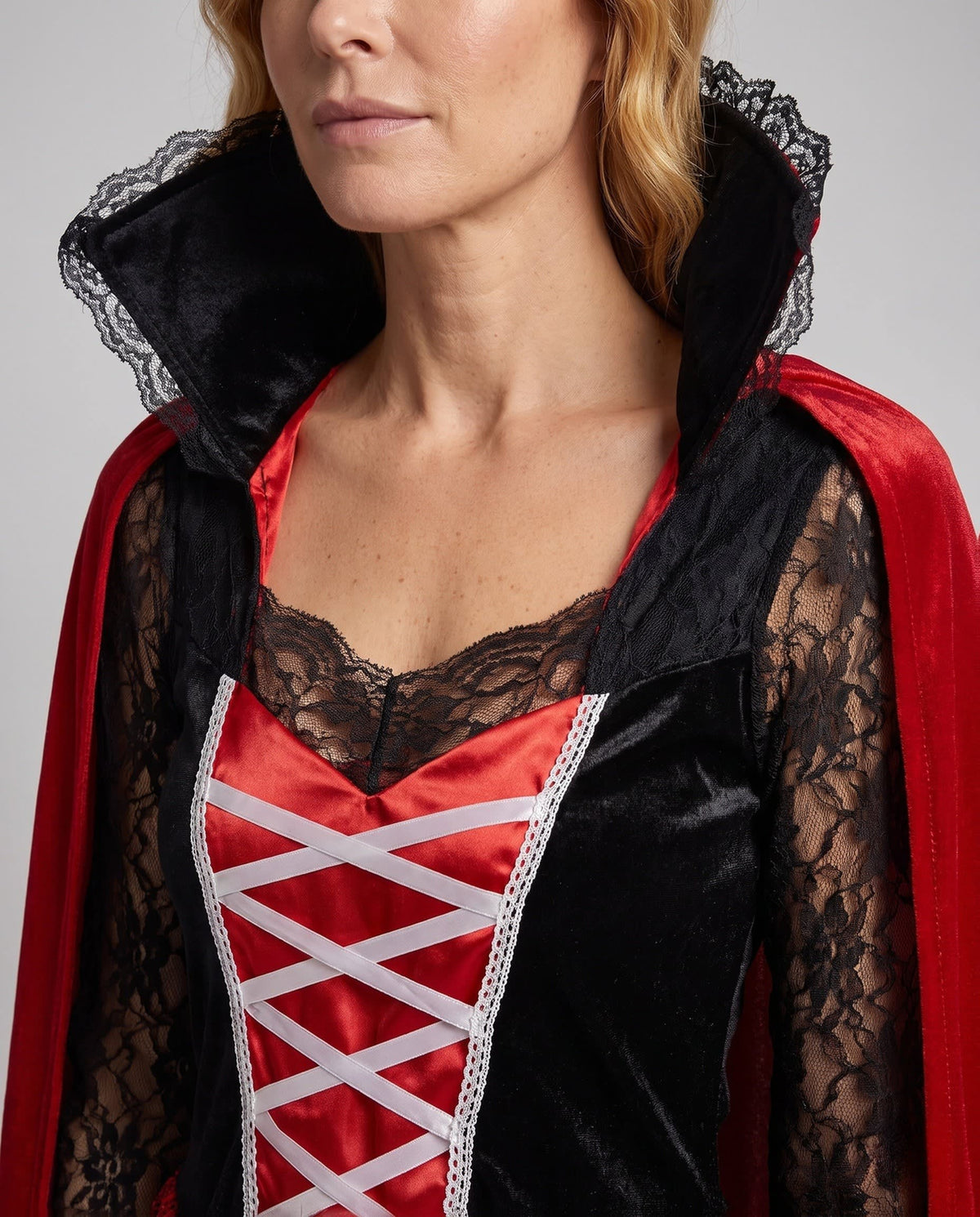 Women's Vampire Costume Dress and Cape Set | Ashleigh_2