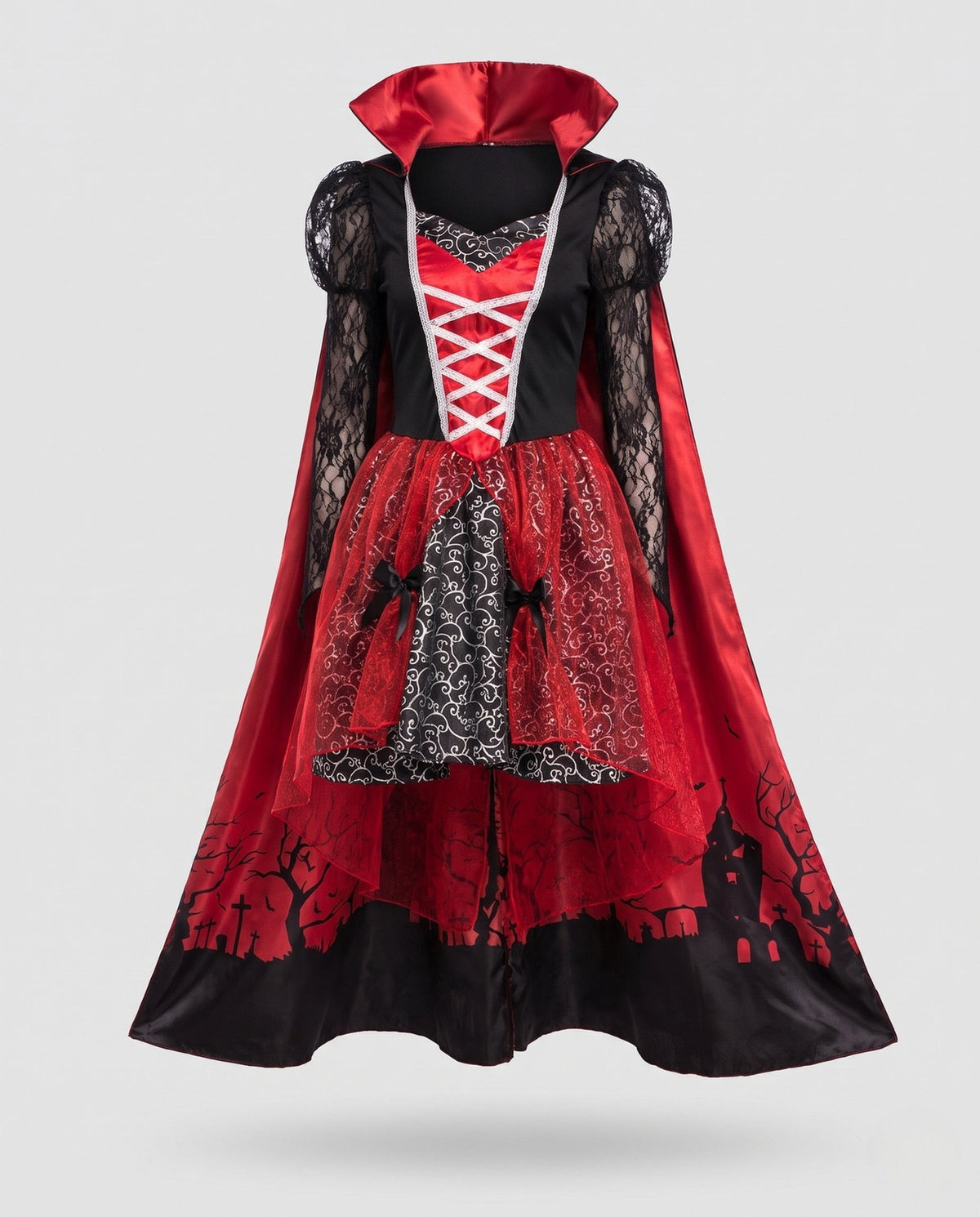 Women's Vampire Costume Dress and Cape Set | Ashleigh_4
