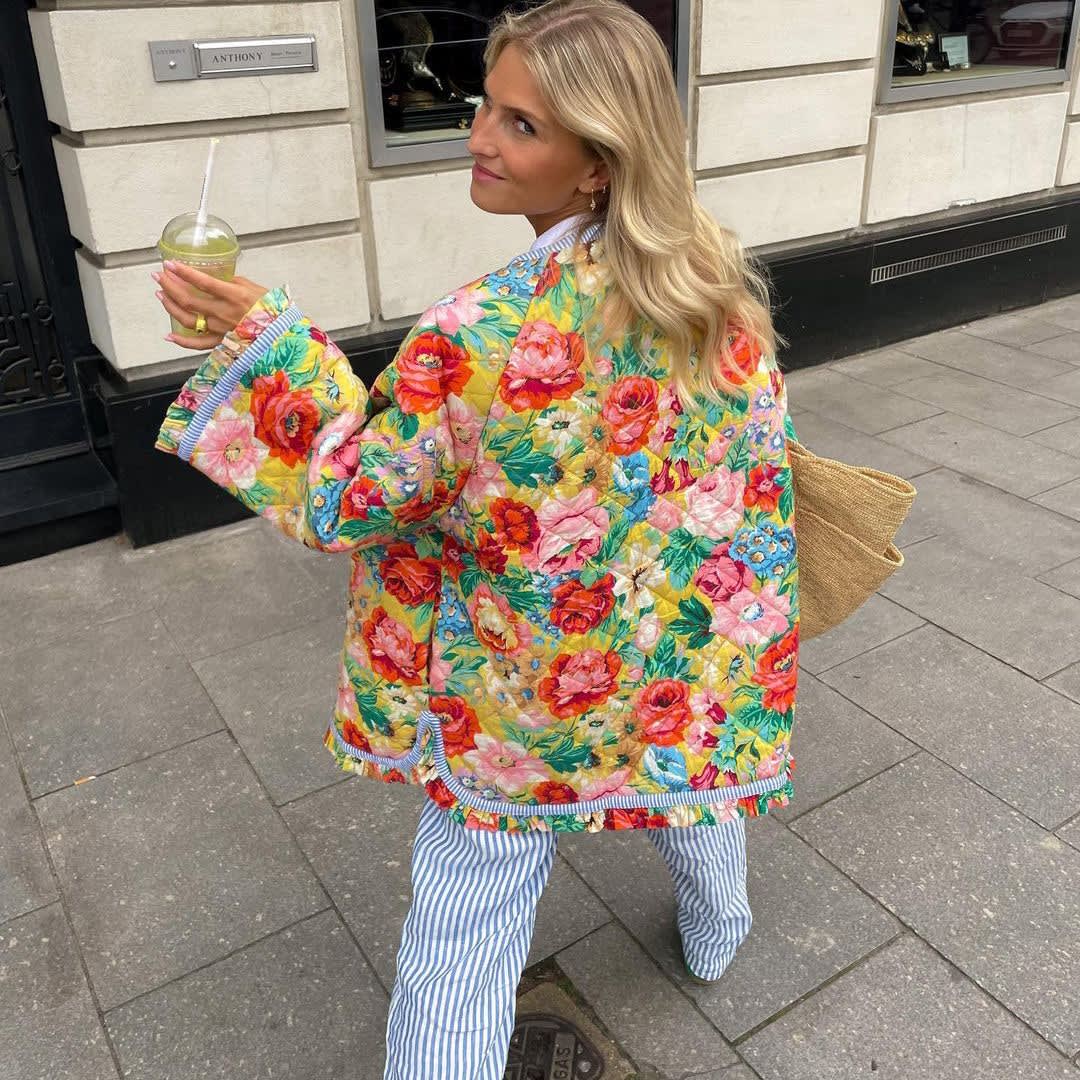 Women's Quilted Floral Jacket | Ceridwen_3