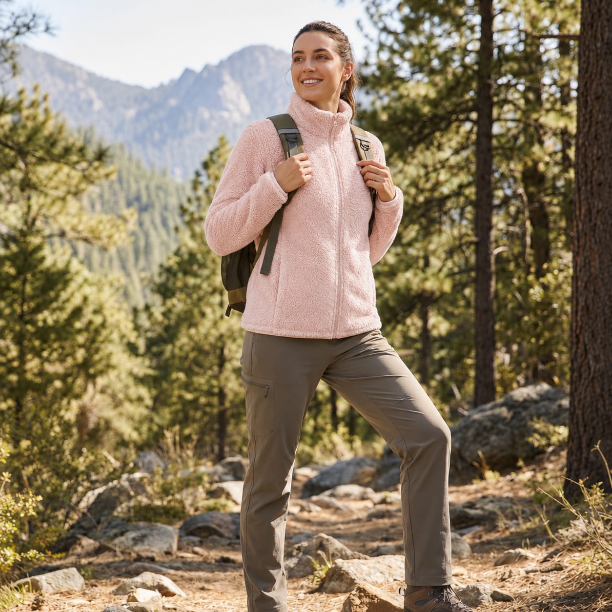 Women's Teddy Fleece Zip Jacket | Meinir_4