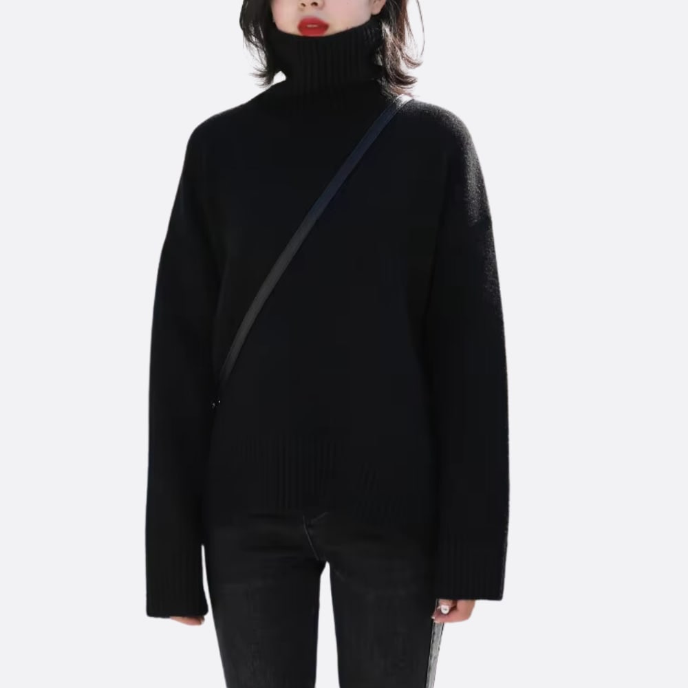 Women's Oversized Turtleneck Jumper | Renie_5