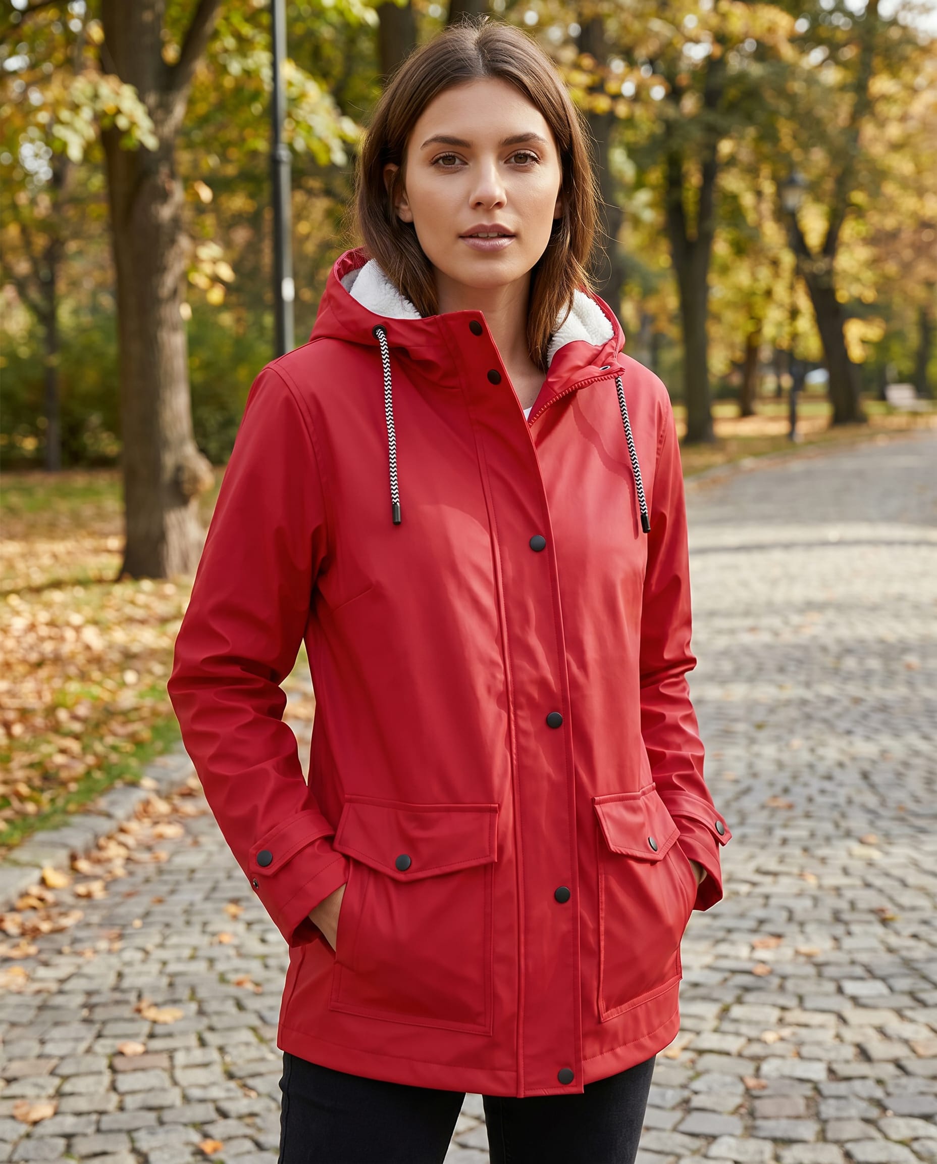 Women's Windproof Fleece-Lined Jacket | Eirlys_2