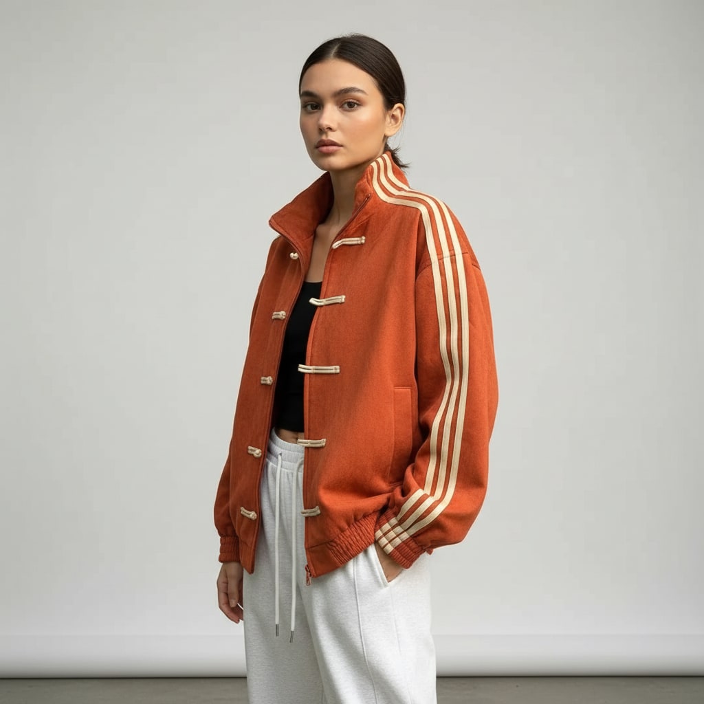 Women's Retro Striped Track Jacket | Gwenda_10