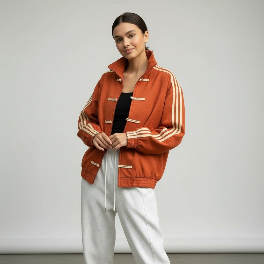 Women's Retro Striped Track Jacket | Gwenda_11