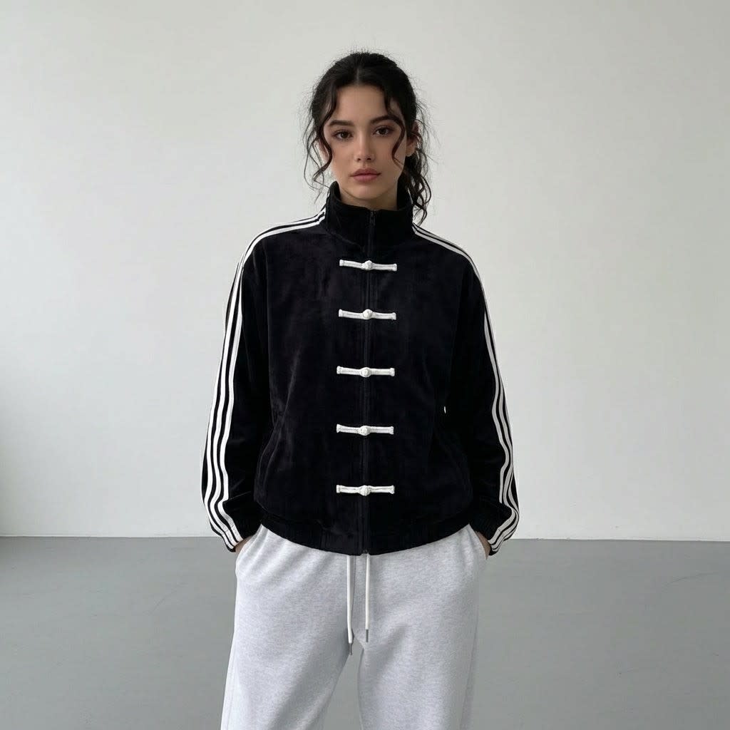 Women's Retro Striped Track Jacket | Gwenda_13