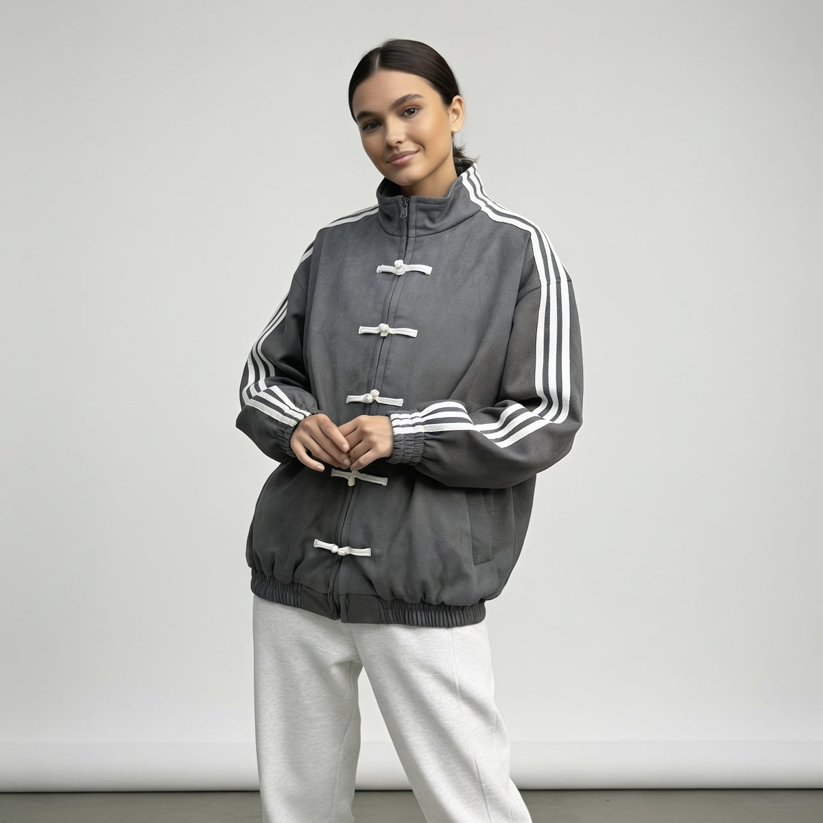 Women's Retro Striped Track Jacket | Gwenda_15